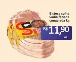 Paulistão Supermercados Bisteca suína Sadia fatiada congelada oferta