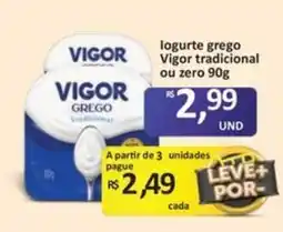 Paulistão Supermercados logurte grego vigor tradicional ou zero 90g oferta