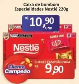 Paulistão Supermercados Caixa de bombom especialidades nestle oferta