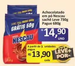 Paulistão Supermercados Achocolatado em pó nescau sachê oferta