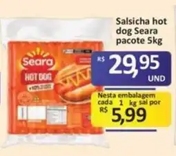 Paulistão Supermercados Salsicha hot dog Seara oferta