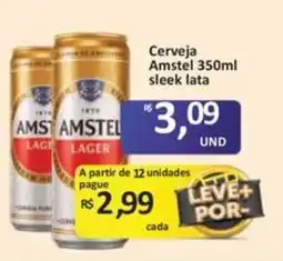 Paulistão Supermercados Cerveja Amstel 350ml sleek lata oferta