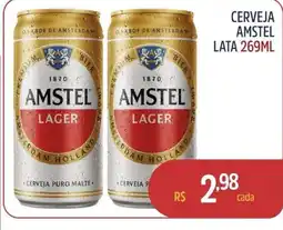Quartetto Supermercados Cerveja amstel lata 269ml oferta