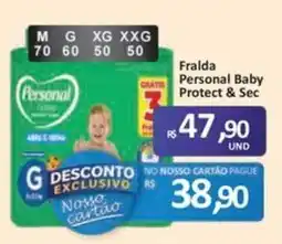 Paulistão Supermercados Fralda personal baby protect & sec oferta