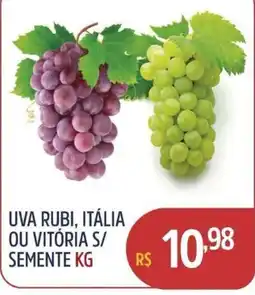 Quartetto Supermercados Uva rubi, itália ou vitória s/ semente kg oferta