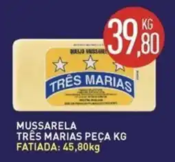 Calvo Atacadista Mussarela três marias peça kg oferta