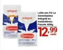 X Supermercados Leite em Pó La Serenissima Integral ou Instantâneo oferta