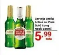 X Supermercados Cerveja Stella Artois ou Pure Gold Long Neck oferta