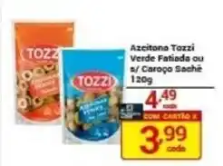 X Supermercados Azeitona Tozzi Verde Fatia ou a/ Caroço Sachê oferta