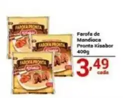 X Supermercados Farofa de Mandioca Pronta Kisabor oferta
