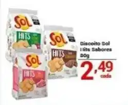 X Supermercados Discoito sol i hits sabores oferta