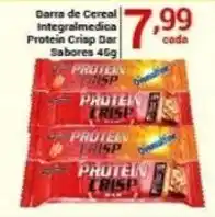 X Supermercados Barra de Cereal Integralmedica Protein Crisp Der Sabores oferta