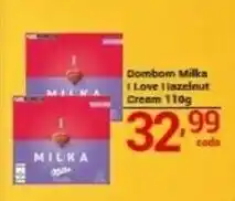 X Supermercados Dombom Milka I Love I hazelnut Cream oferta