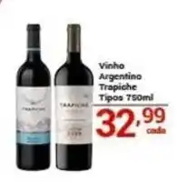 X Supermercados Vinho Argentina Trapiche Tipos oferta