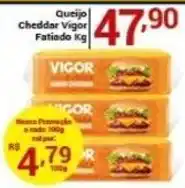 X Supermercados Queijo cheddar vigor fatiado oferta