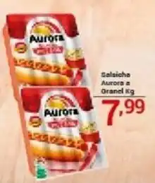 X Supermercados Salsicha Aurora a Oranel Kg oferta