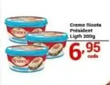X Supermercados Creme fiota President Light oferta