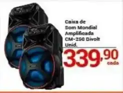 X Supermercados Caixa de Som Mundial Amplificada CM-250 Divolt oferta
