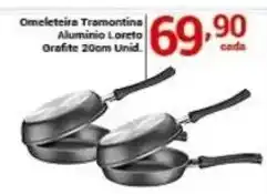X Supermercados Omeleteira Tramontina Alumínio Loreto Grafite 20cm Unid. oferta
