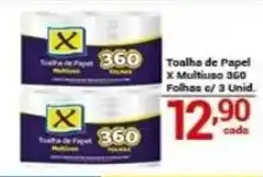 X Supermercados Toalha de Papel X Multiuso 360 oferta