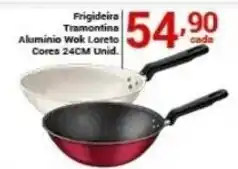 X Supermercados Frigideira Tramontina Alumínio Wok Loreto Cores 24CM Unid. oferta