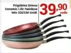 X Supermercados Frigideira Drinox Ceramico Life Rainbow Mix 22CCM Unid. oferta