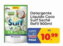 Tonin Superatacado Detergente Líquido Coco Surf Sachê Refil oferta
