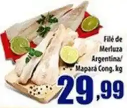 Superbom Supermercados Filé de Merluza Argentina/ Mapará Cong. kg oferta