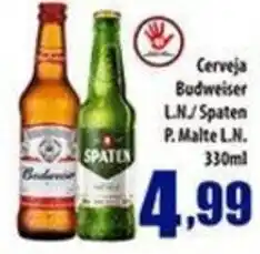 Superbom Supermercados Cerveja Budweiser L.N./ Spaten P. Malte L.N. oferta