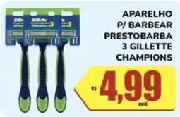 Costa Atacadão aparelho p/ barbear prestobarba 3 gillette champions oferta