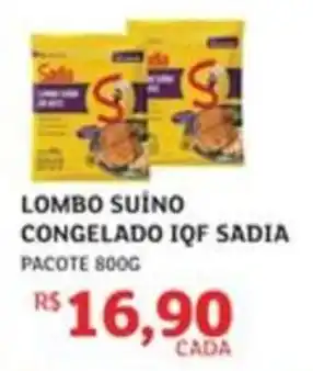 Lombo suíno congelado iqf sadia