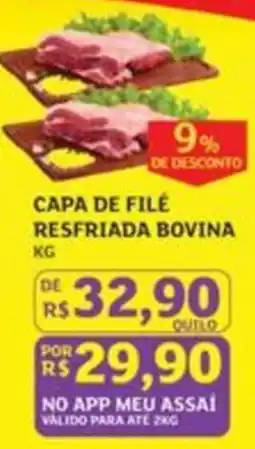 Assaí Atacadista Capa de filé resfriada bovina oferta