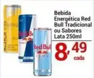 X Supermercados Bebida Energetica Red Bull Tradicional ou Sabores oferta