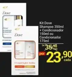 X Supermercados Kit Dove oferta