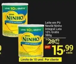 X Supermercados Leite em Pó Nestlé Ninho Integral oferta