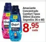 X Supermercados Amaciante Concentrado Comfort Tipos oferta