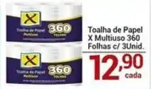 X Supermercados Toalha de papel x multiuso 360 oferta