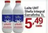 X Supermercados Leite UHT Shefa Integral Garrafinha 1L oferta