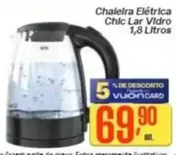 Comper Chaleira Elétrica Chic Lar Vidro oferta