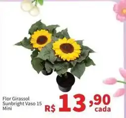 Macromix Atacado Flor Girassol Sunbright Vaso 15 Mini oferta