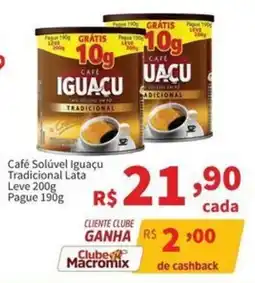 Macromix Atacado Café Solúvel Iguacu Tradicional oferta