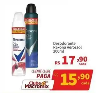 Macromix Atacado Desodorante Rexona Aerossol oferta