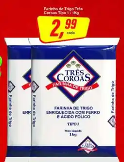 Rede Supermarket Farinha de Trigo Três Coroas Tipo 1 oferta