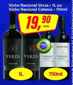 Rede Supermarket Vinho Nacional Verza ou Vinho Nacional Catania oferta