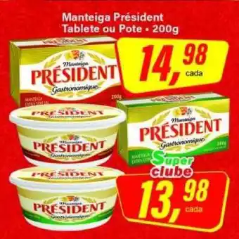 Rede Supermarket Manteiga Président Tablete ou Pote oferta