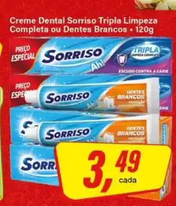 Rede Supermarket Creme Dental Sorriso Tripla Limpeza Completa ou Dentes Brancos oferta