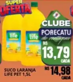 Supermercado Porecatu suco laranja life pet 1,5l oferta