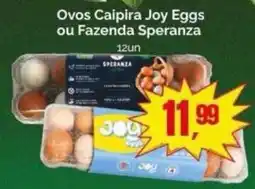 Supermercados Rena Ovos Caipira Joy Eggs ou Fazenda Speranza oferta