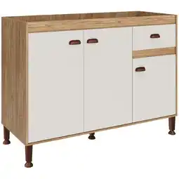 Benoit Balcão de Pia Movelbento MB 1030 3 Portas e 1 Gaveta MDP 94 x 120 x 51,5cm oferta