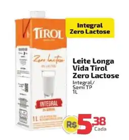 Supermercado Jacomar Leite Longa Vida Tirol Zero Lactose oferta